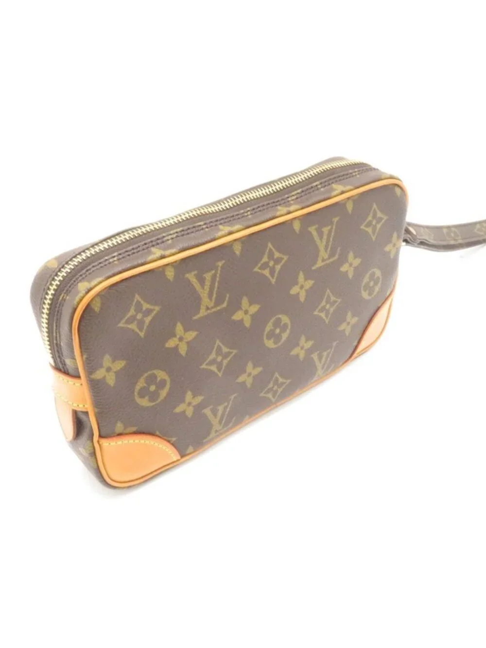Louis Vuitton Marly Dragonne PM Monogram Handbag Canvas Brown